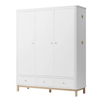 Wardrobe 3 doors White/oak