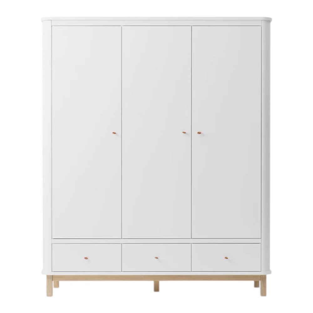Wardrobe 3 doors White/oak