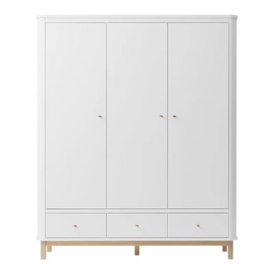 Wardrobe 3 doors White/oak