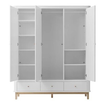 Wardrobe 3 doors White/oak