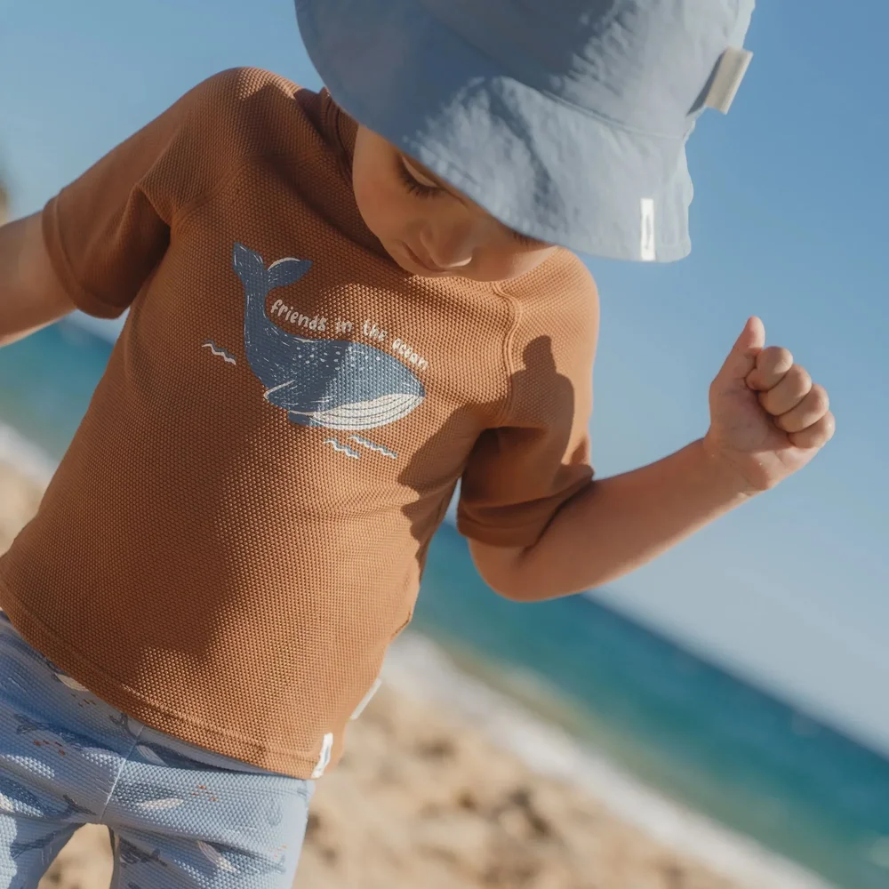 Zwemshirt korte mouwen Sunny Brown Zwemshirt korte mouwen Sunny Brown