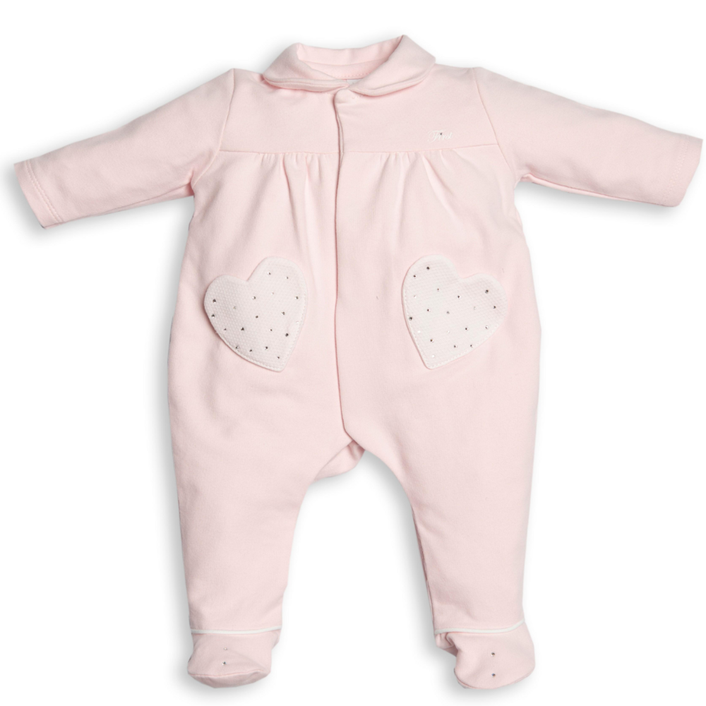Babypakje met 2 hartjes Roze