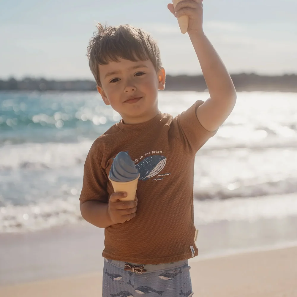 Zwemshirt korte mouwen Sunny Brown Zwemshirt korte mouwen Sunny Brown