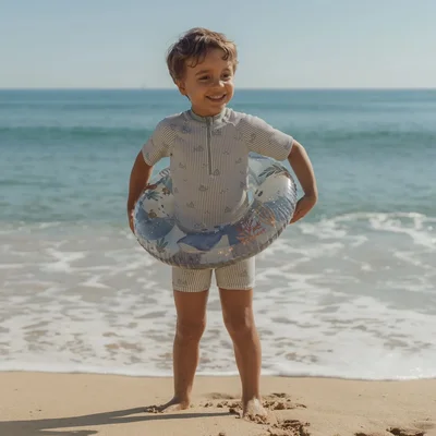 Short Sleeve Swim Shirt and Shorts Ocean Adventure