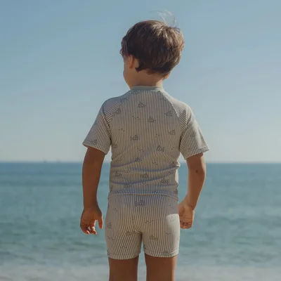 Short Sleeve Swim Shirt and Shorts Ocean Adventure