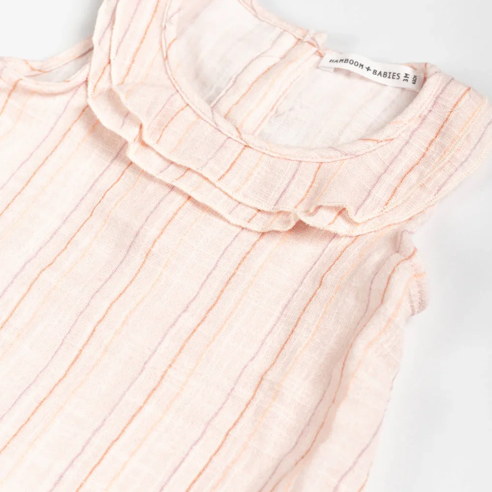 Sleeveless Dress Stripe Pink