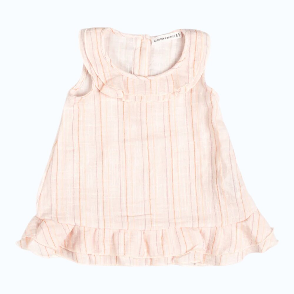 Sleeveless Dress Stripe Pink