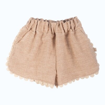 Meisjesshort met gekarteld randje Coral