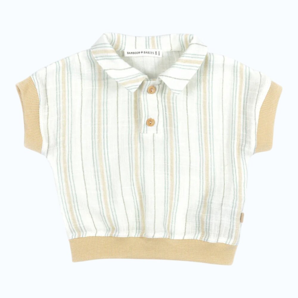 Polo Stripe White/Blue