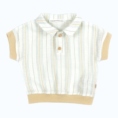Polo Stripe White/Blue