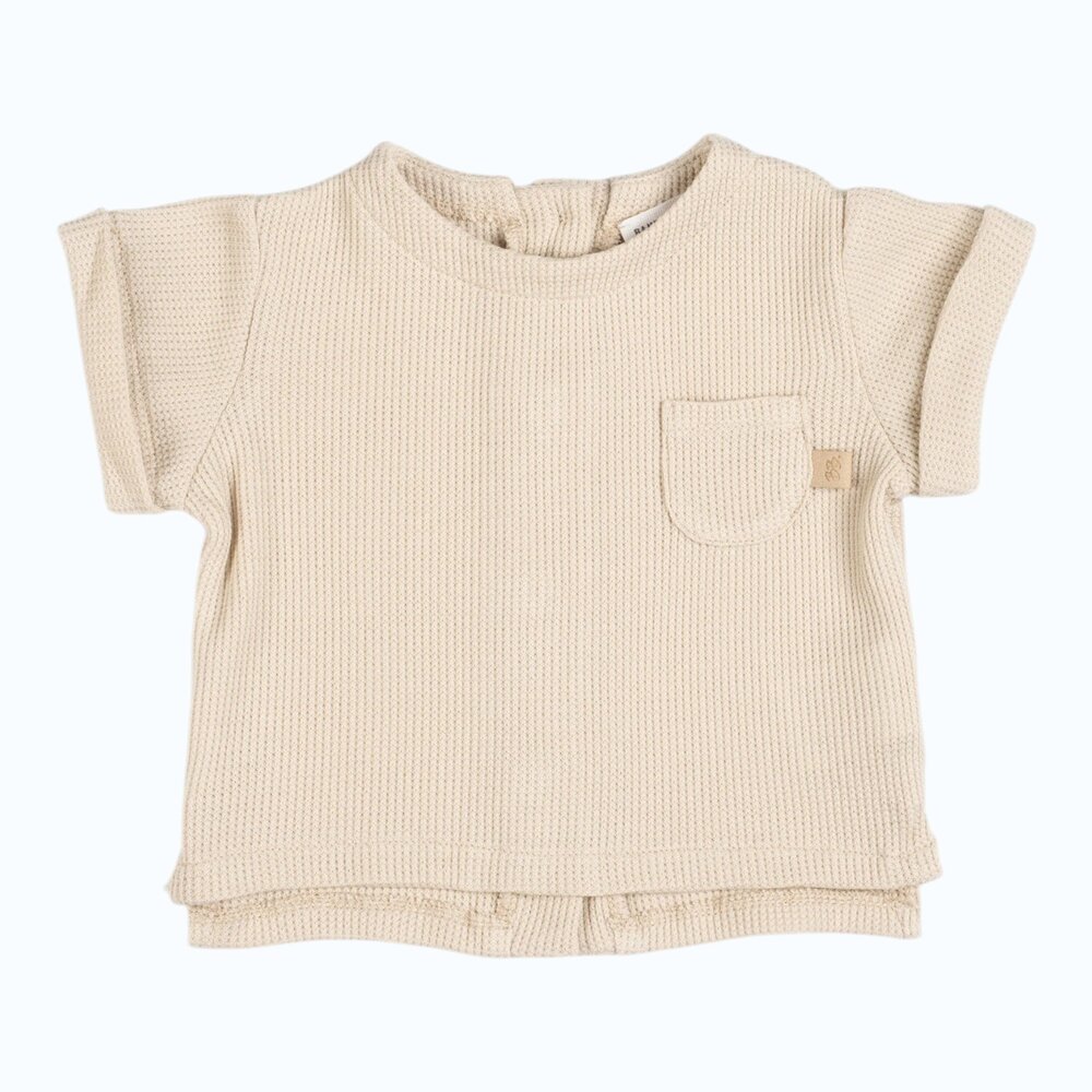 Back opening Shirt Almond Cream