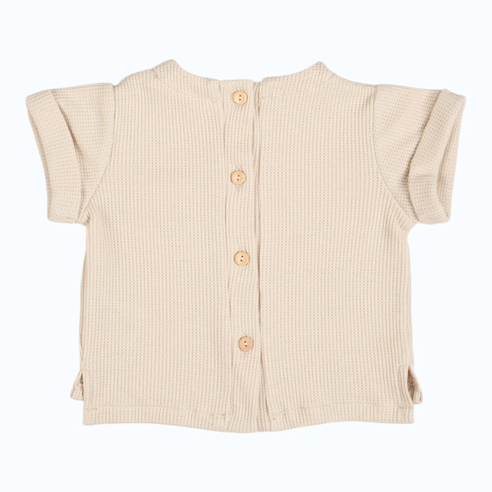 Back opening Shirt Almond Cream