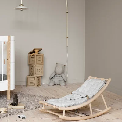 Baby & toddler rocker Oak/grey