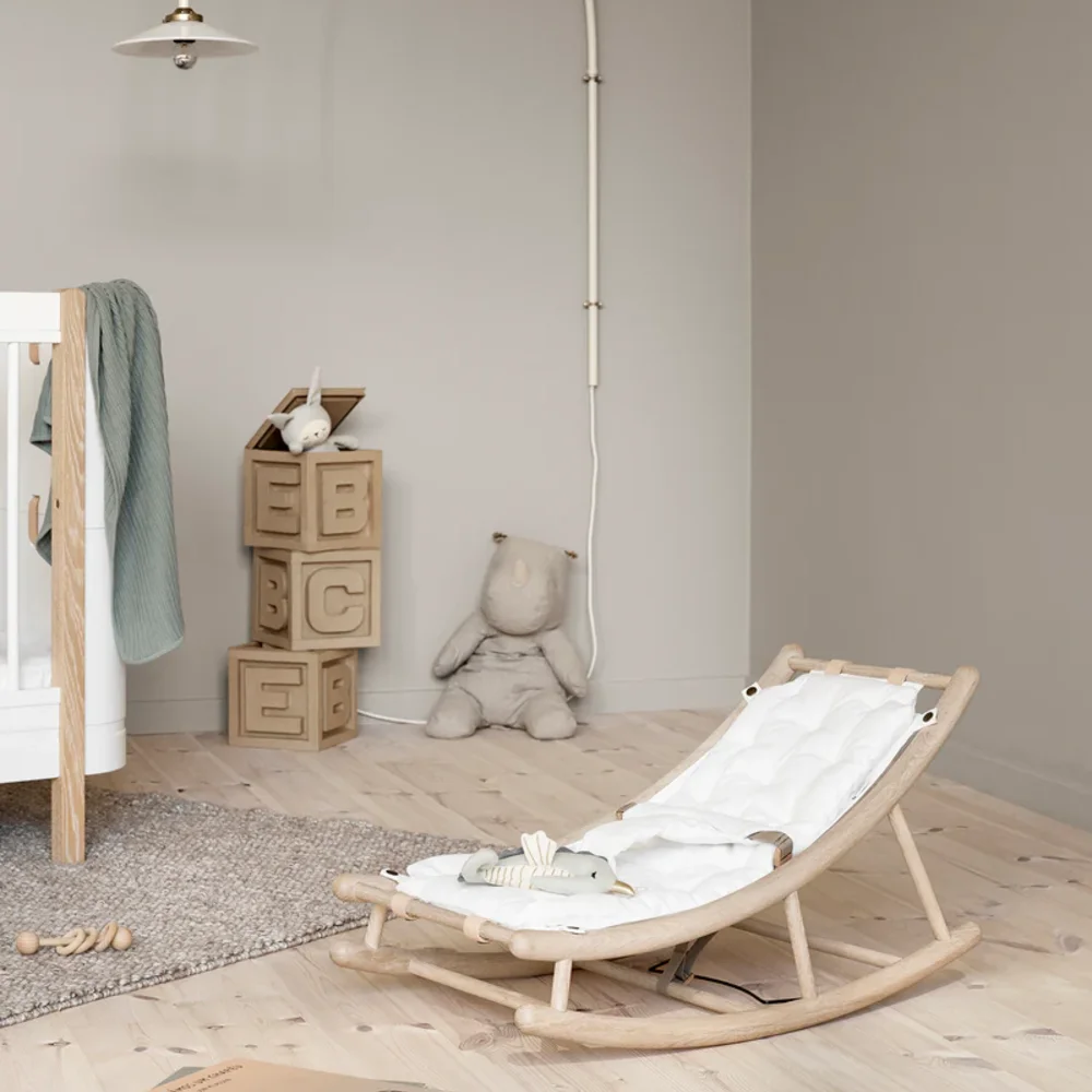 Baby & toddler rocker Oak/white