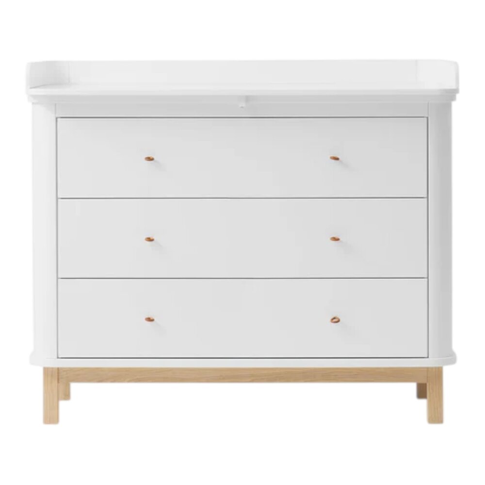 Nursery dresser 3 drawers White/oak