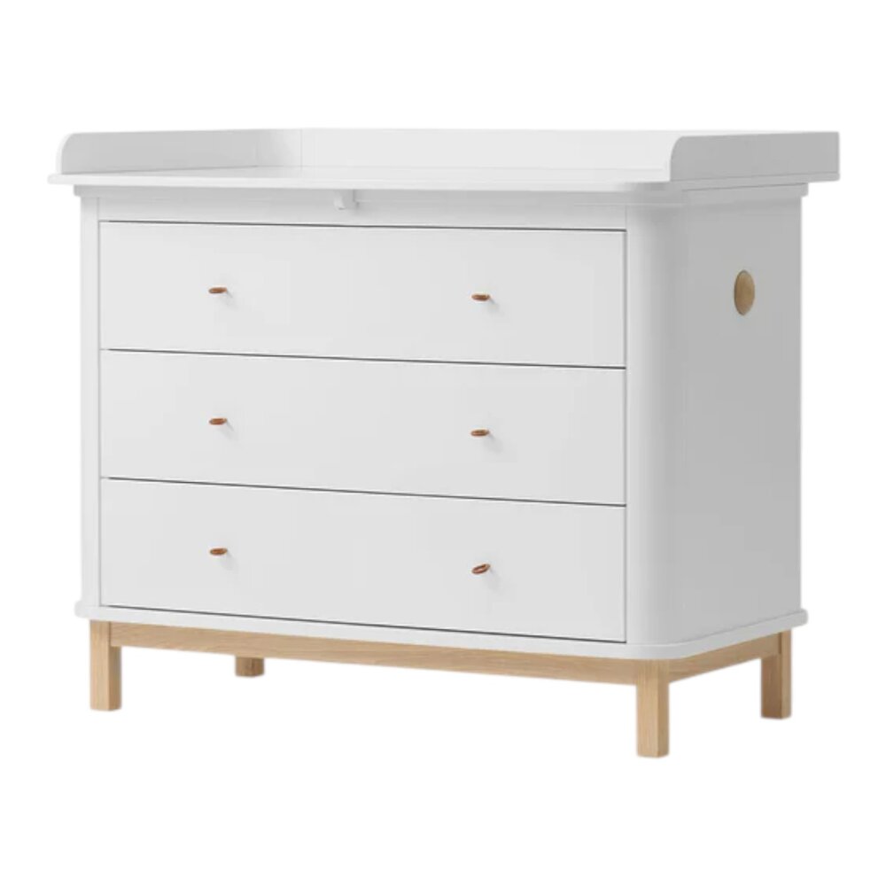Nursery dresser 3 drawers White/oak
