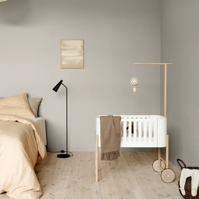 Co-sleeper incl. omvormbare bank, 42x82 cm White/oak