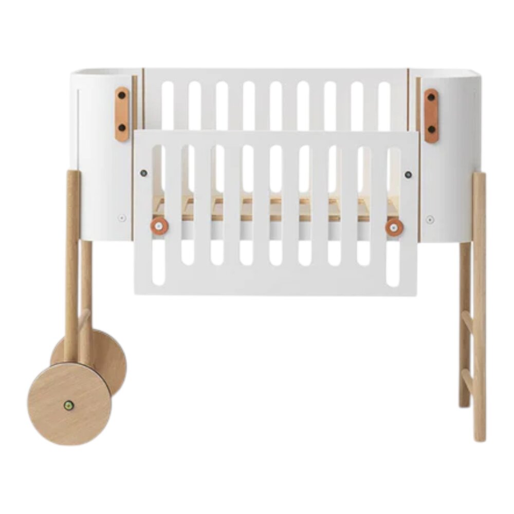 Co-sleeper incl. omvormbare bank, 42x82 cm White/oak