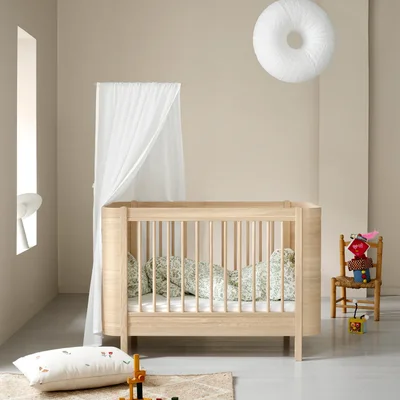 Mini+ cot bed, 68x122 cm Oak