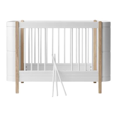 Mini+ cot bed, 68x122 cm White/oak
