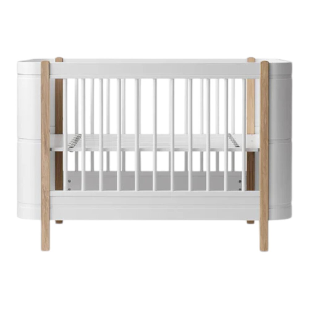Mini+ cot bed, 68x122 cm White/oak