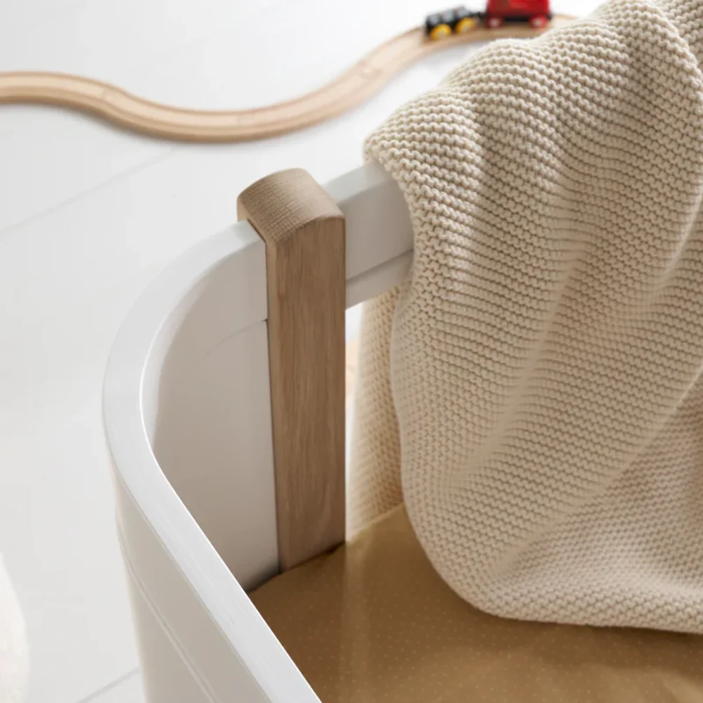 Mini+ cot bed, 68x122 cm White/oak
