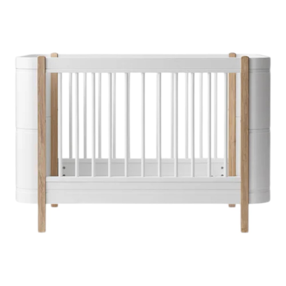 Mini+ cot bed, 68x122 cm White/oak