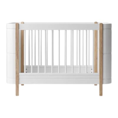 Mini+ cot bed, 68x122 cm White/oak