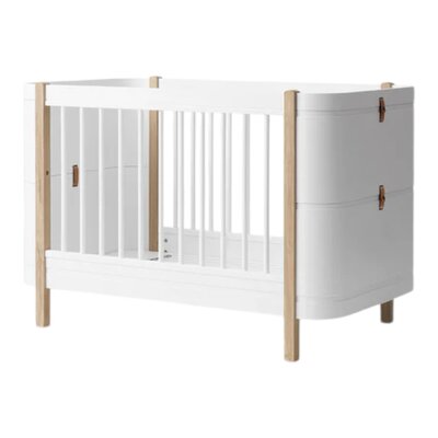 Mini+ cot bed, 68x122 cm White/oak