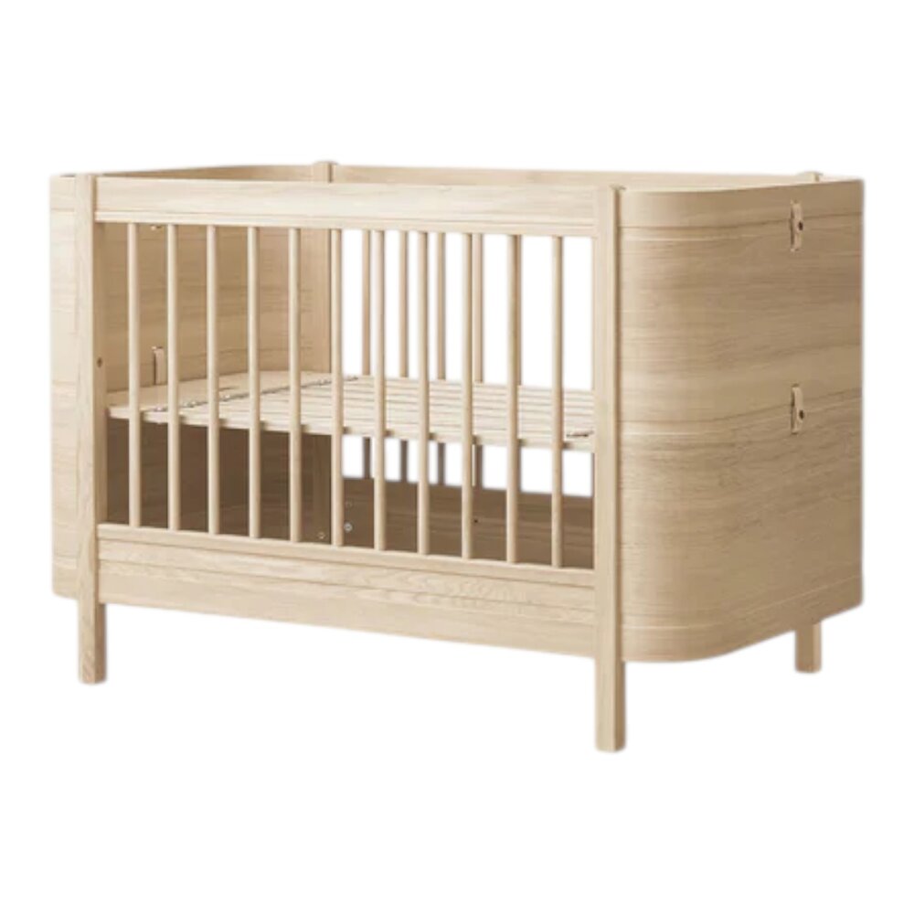 Mini+ cot bed incl. junior kit, 68x122/162 cm Oak Mini+ cot bed incl. junior kit, 68x122/162 cm Oak