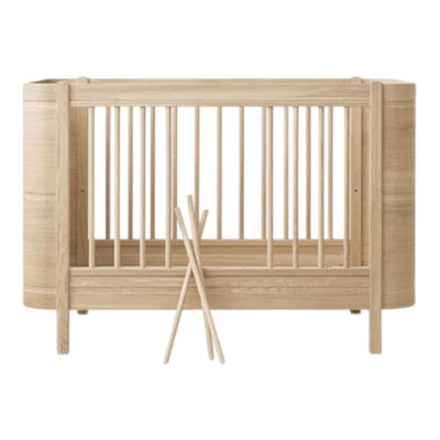 Mini+ cot bed incl. junior kit, 68x122/162 cm Oak Mini+ cot bed incl. junior kit, 68x122/162 cm Oak