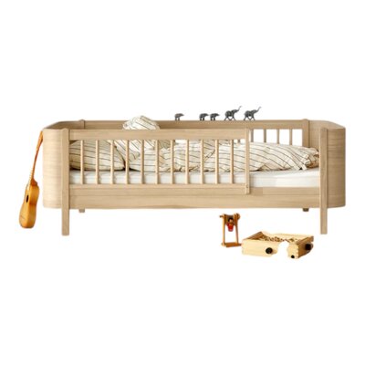 Mini+ cot bed incl. junior kit, 68x122/162 cm Oak Mini+ cot bed incl. junior kit, 68x122/162 cm Oak