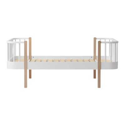 Original junior bed, 90x160 cm White/oak