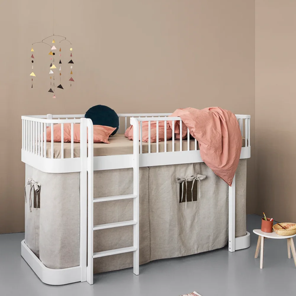 Original low loft bed 138 cm, 90x200 cm White