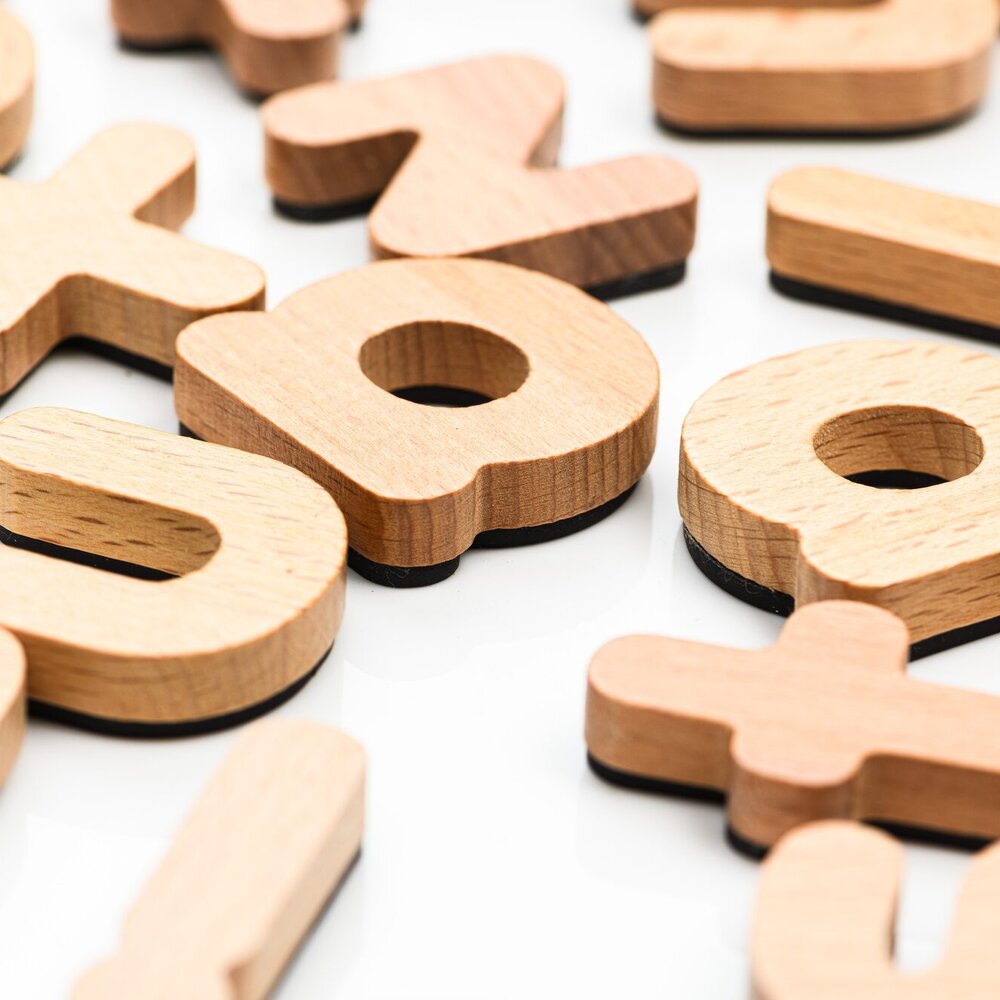 Magnetische Houten Alfabet (40-delig Magnetische Houten Alfabet (40-delig