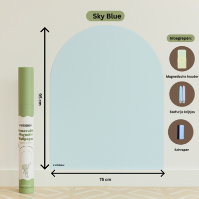 Verplaatsbare Magnetische Muursticker Sky blue