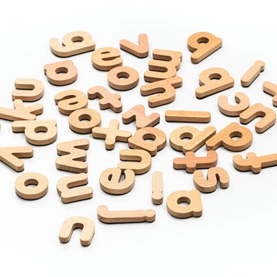 Magnetische Houten Alfabet (40-delig Magnetische Houten Alfabet (40-delig