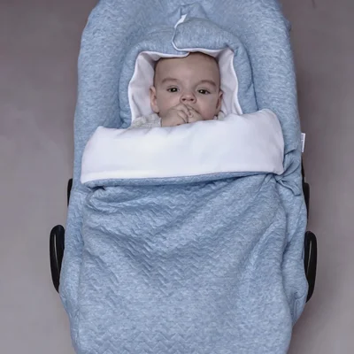 Voetenzak/Engelennestje 3/5-punts gordel Denim Blue