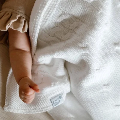 Deken Chamonix Poudre gevoerd (80x100cm) White