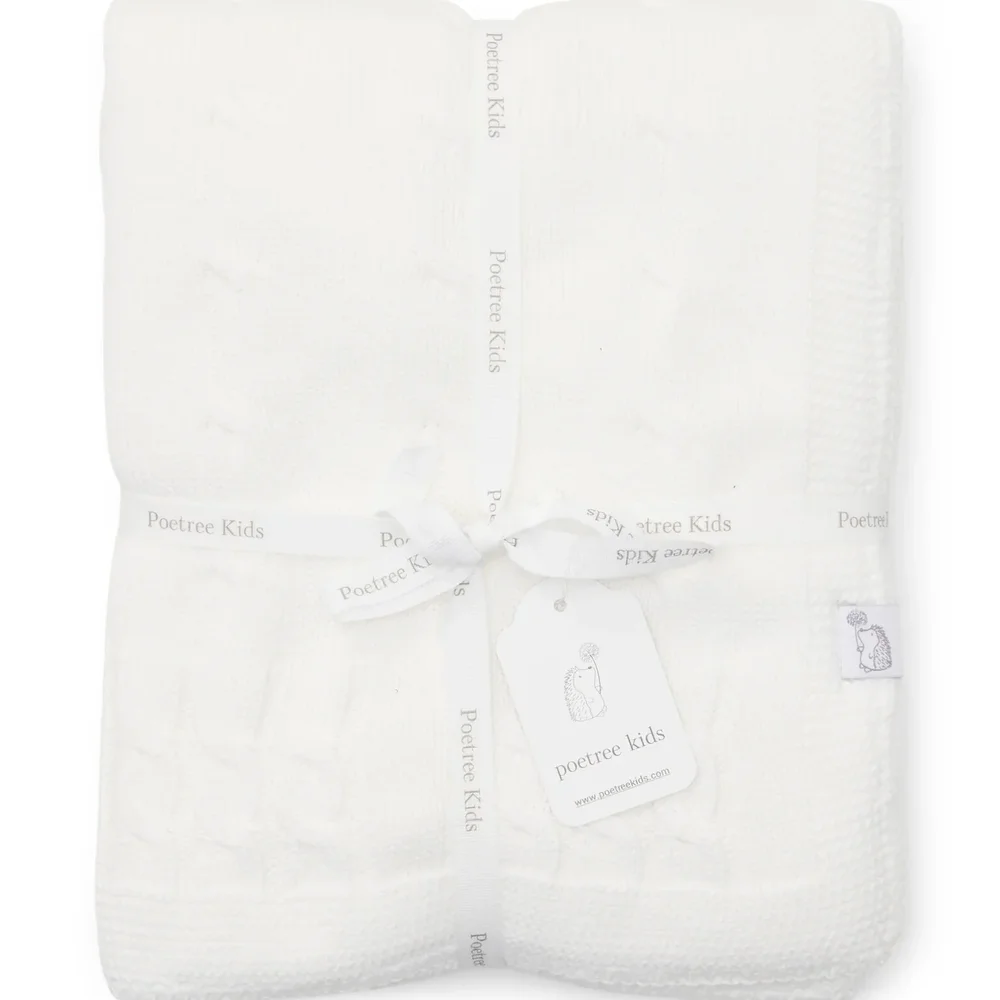 Deken Chamonix Poudre gevoerd (80x100cm) White