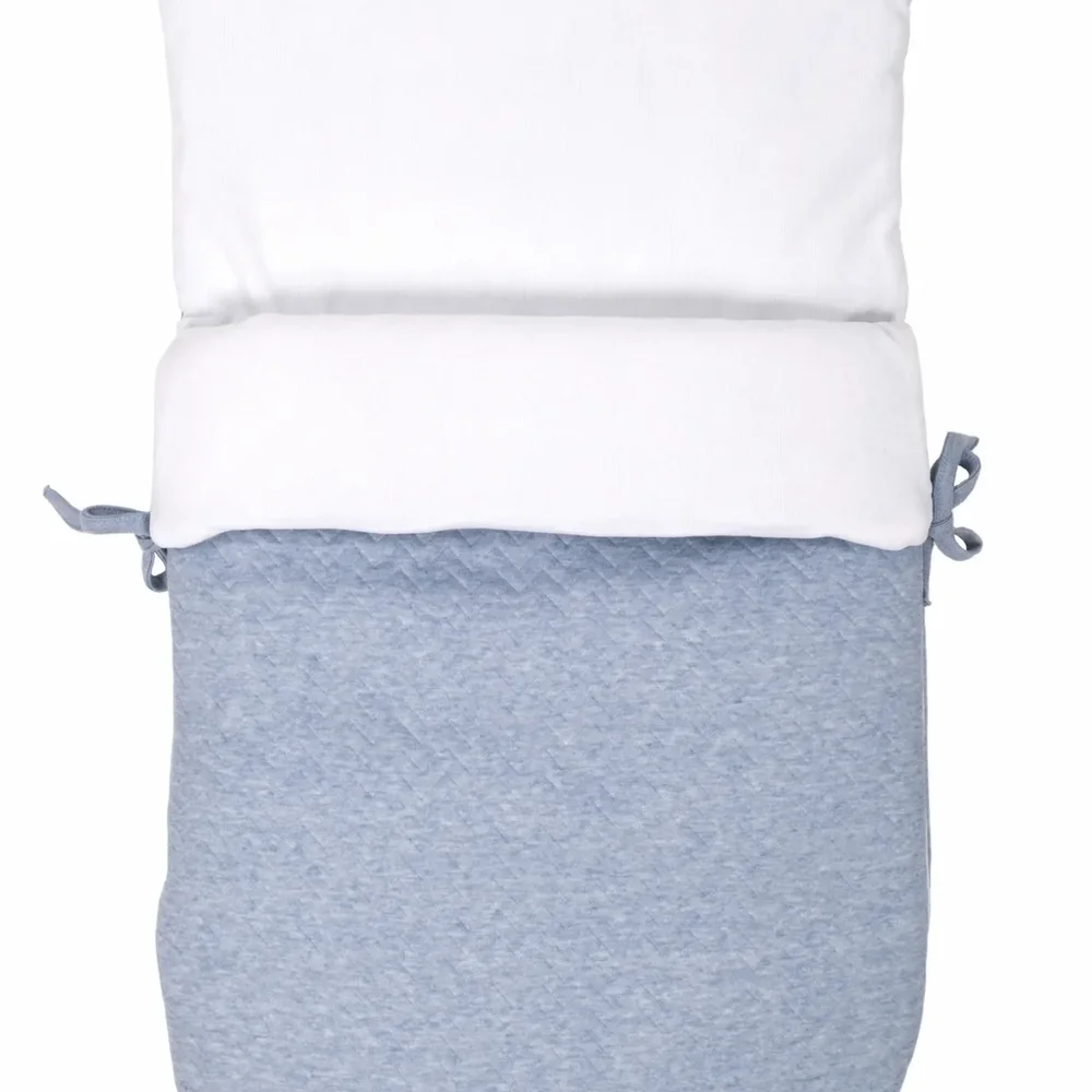 Chevron Voetenzak/Engelennestje 5-punts gordel Denim Blue