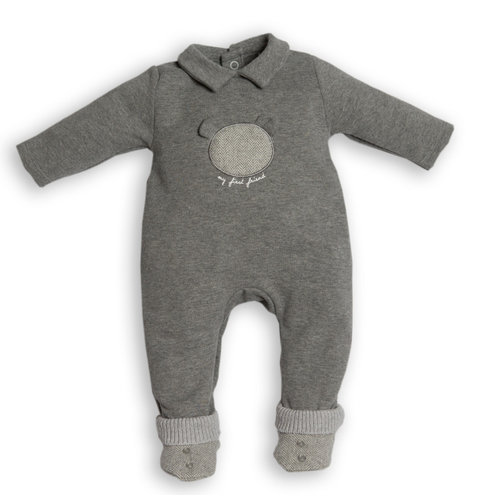 Babypakje teddy vooraan Grijs
