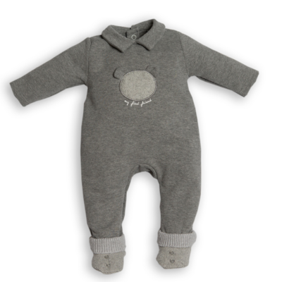 Babypakje teddy vooraan Grijs