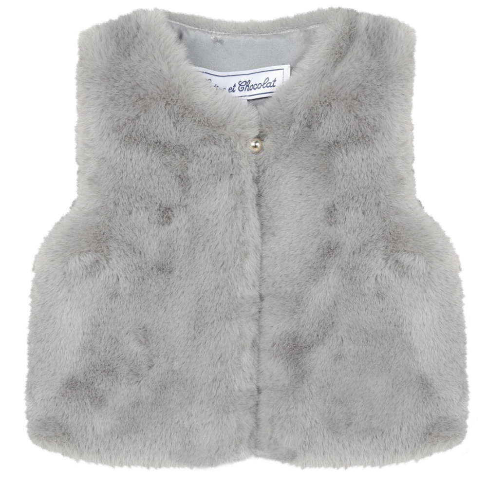 Gilet in bont Grijs