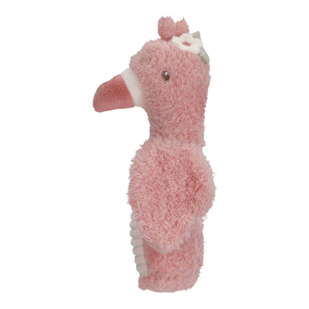 Knijpspeeltje met rammel Flamingo GRS Safari Friends