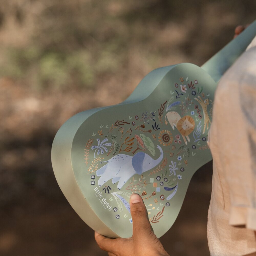 Houten gitaar - Groen FSC Safari Friends