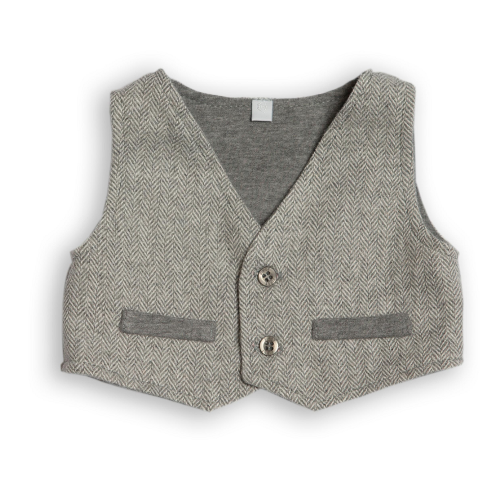 Gilet in chevron Grey