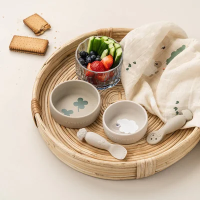 Silicone kom set 2 pcs Sheepy Sand