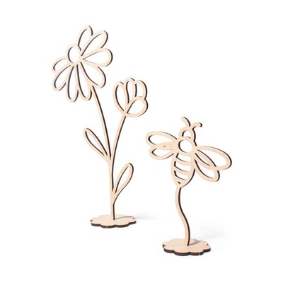 Tussen de bloemen - Bij - vlucht 25x25