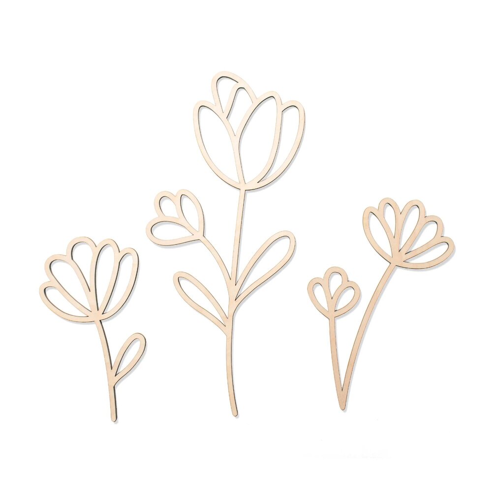 Tussen de bloemen - wanddeco Bij - trio 25x25  